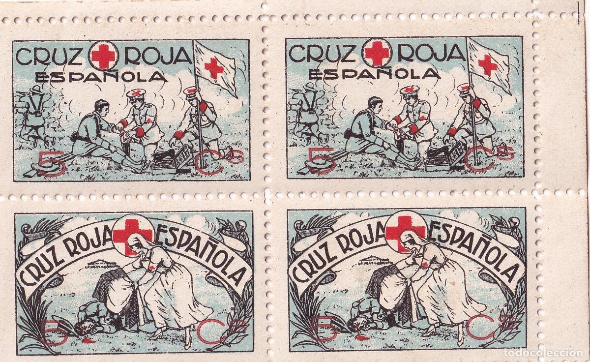 Francobolli: CRS1652 ESPA&Ntilde;A VI&Ntilde;ETAS CRUZ ROJA GUERRA CIVIL. Serie 4 valores. Sin charnela