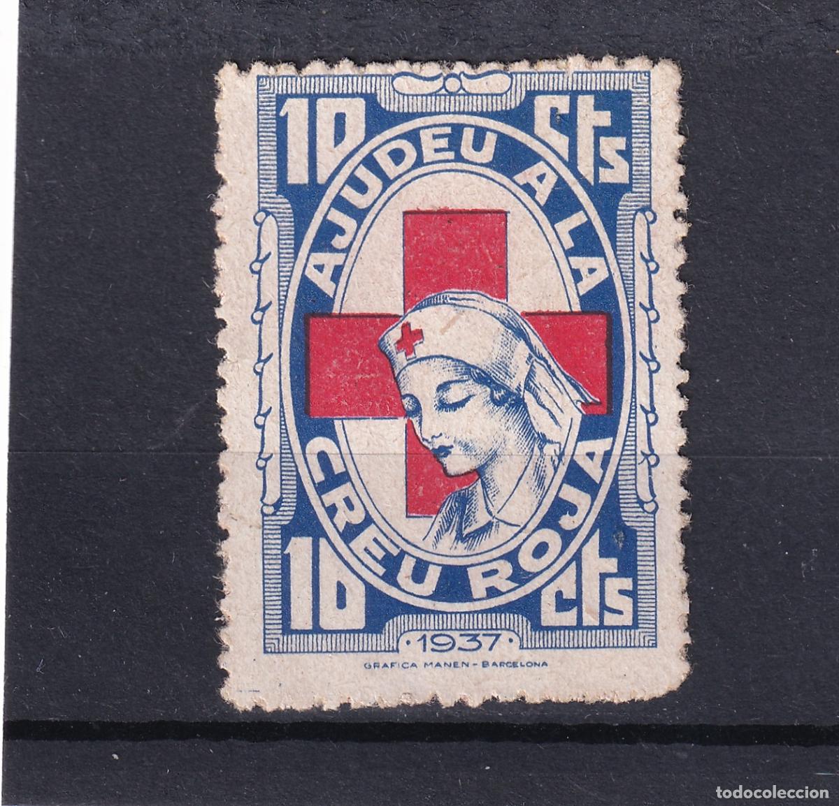Sellos: CRS1655 ESPA&Ntilde;A VI&Ntilde;ETAS CRUZ ROJA 1937 GUERRA CIVIL. Serie de 2 valores.