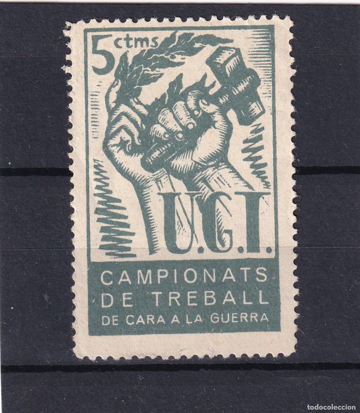 Sellos: CRS1669 ESPA&Ntilde;A GUERRA CIVIL U.G.T.. Campeonatos del trabajo. Con charnela