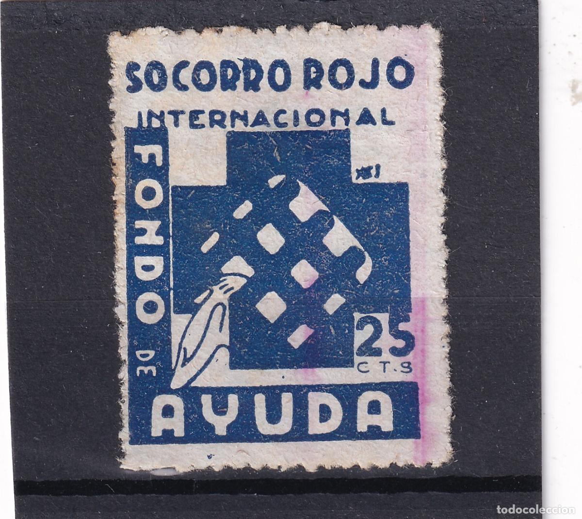 Sellos: CRS1671 ESPA&Ntilde;A GUERRA CIVIL S.R.I. (Socorro Rojo Internacional). Fondo ayuda. Matasellado