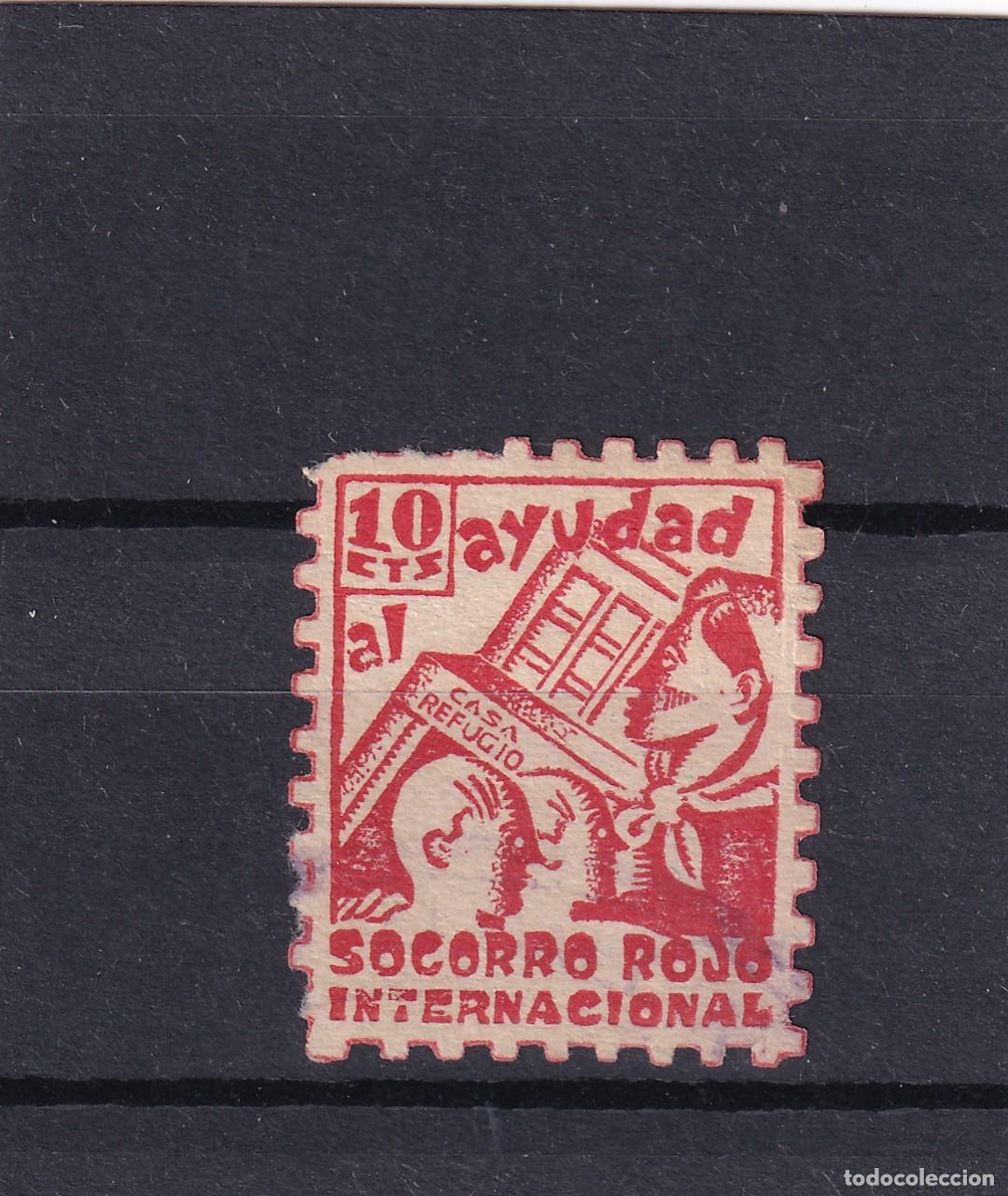 Sellos: CRS1677 ESPA&Ntilde;A GUERRA CIVIL S.R.I. (Socorro Rojo Internacional). Ayuda S.R.I.. Con charnela