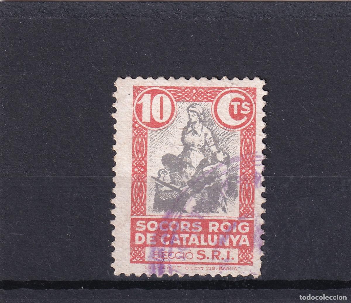 Sellos: CRS1679 ESPA&Ntilde;A GUERRA CIVIL S.R.I. (Socorro Rojo Internacional). Catalu&ntilde;a. Matasellado