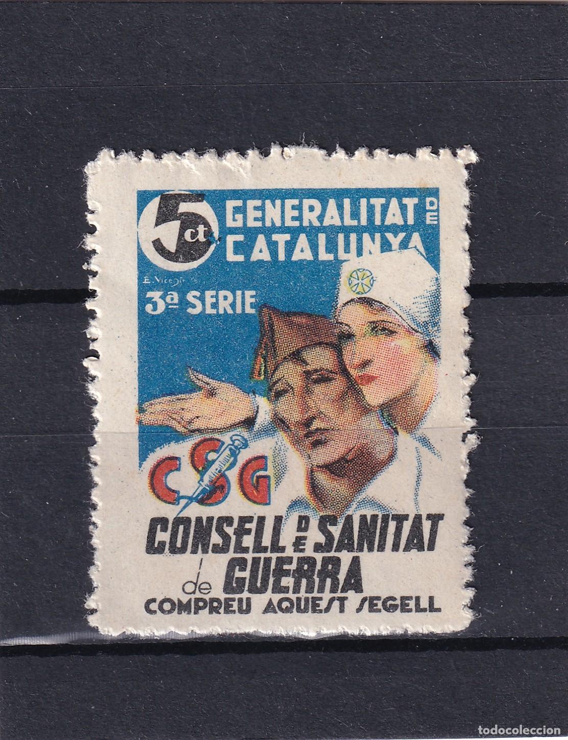Sellos: CRS1699 ESPA&Ntilde;A GUERRA CIVIL. Generalitat de Catalu&ntilde;a 3&ordf; serie. Sin charnela