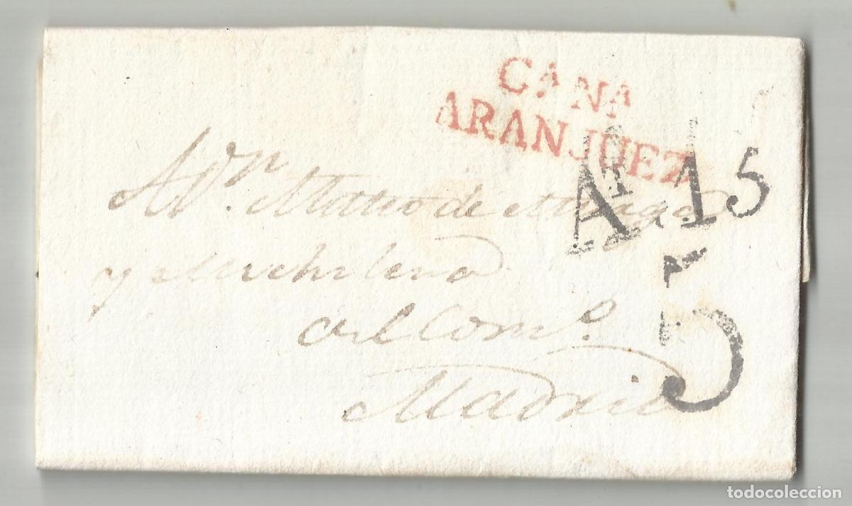 Sellos: circulada y escrita 1825 de aranjuez a madrid