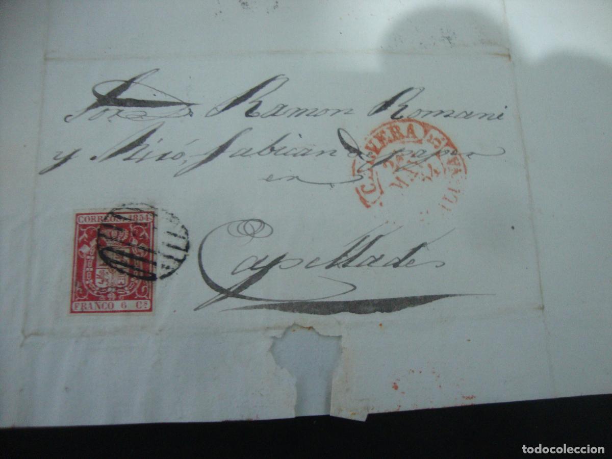 Sellos: CARTA PREFILATERIA 1854