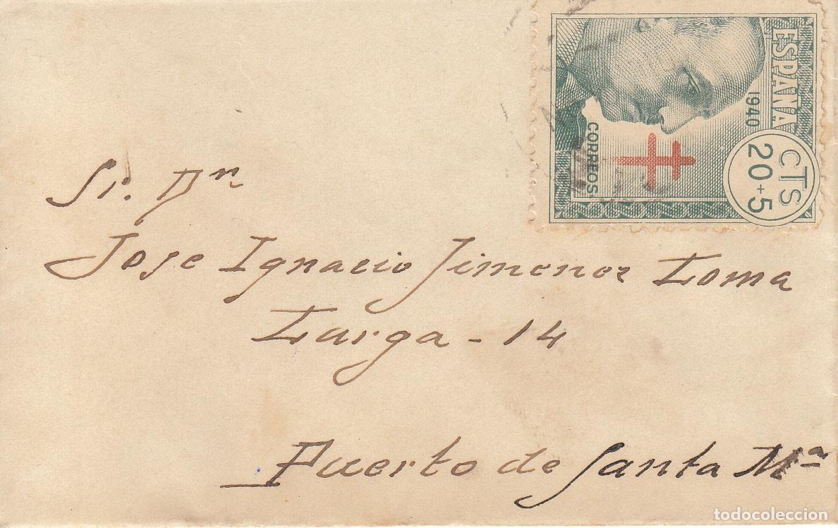 Sellos: CRCAR223 SOBRE DE TARJETA DE VISITA DIRIGIDA AL PUERTO DE SANTA MARIA CON SELLO N&ordm; 937.