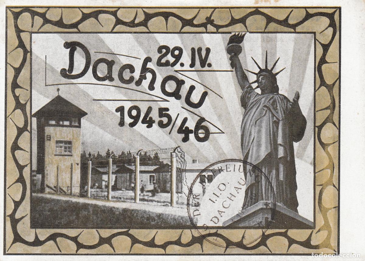 Sellos: CRCAR257 TARJETA POSTAL CONMEMORANDO EL DIA DE LA LIBERACION DEL CAMPO DE CONCENTRACION DE DACHAU,