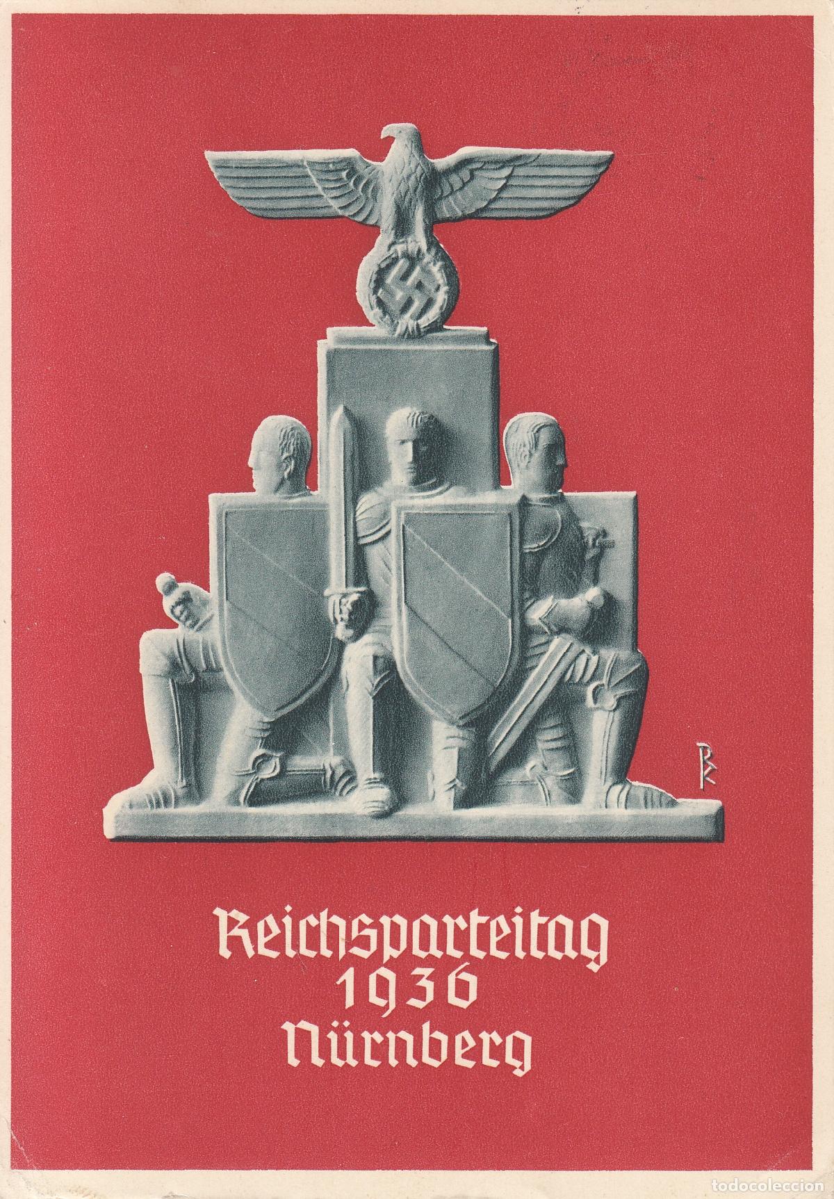 Sellos: CRCAR258 TARJETA PROPAGANDA ALEMANA CELEBRANDO EL DIA DEL PARTIDO EL 13-09-36 CON SELLO N&ordm; 580 Y
