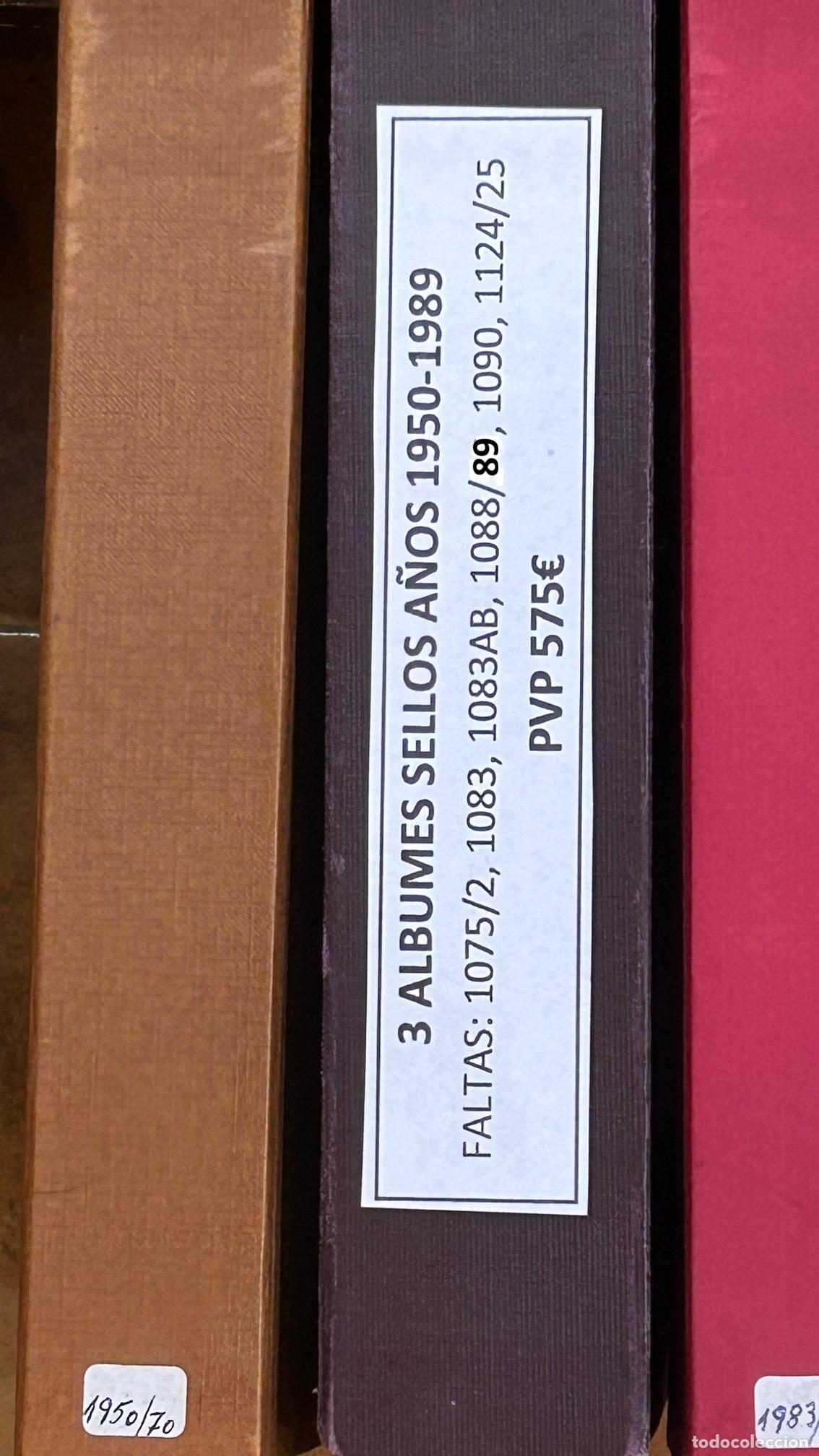 Sellos: CRS1781 3 &Aacute;lbumes Hawid negro. 1950/89 menos 1075/82, 1083, 1088A/B, 1090 y 1124/5