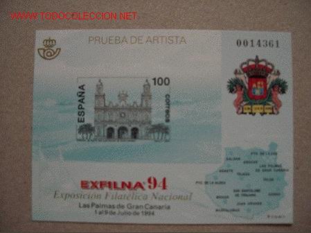 Sellos: PRUEBA DE LUJO EXFILNA 1994 - Foto 1