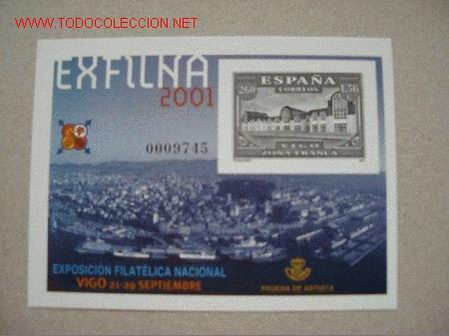 Sellos: PRUEBA DE LUJO EXFILNA 2001 - Foto 1