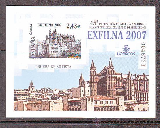Sellos: PRUEBA DE LUJO.EXFILNA 2007. - Foto 1