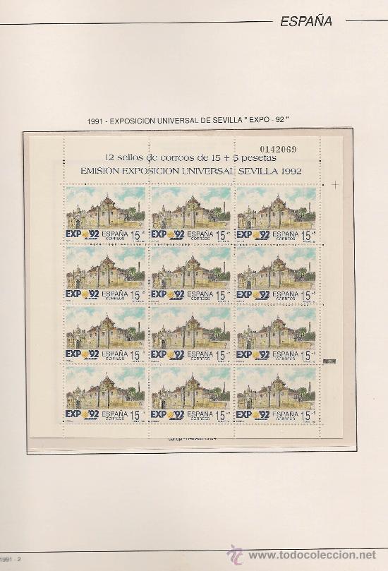 Sellos: MINIPLIEGOS EXPOSICI&Oacute;N UNIVERSAL DE SEVILLA - Foto 1