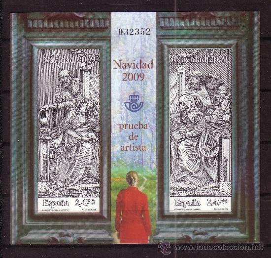 Sellos: ESPA&Ntilde;A PL 100** - A&Ntilde;O 2009 - NAVIDAD - Foto 1