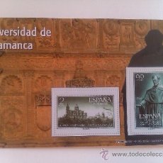 Sellos: HOJA BLOQUE 2 SELLOS. VII CENTENARIO UNIVERSIDAD DE SALAMANCA. ESPAÑA.. Lote 400735204