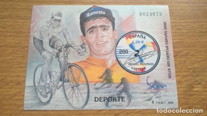 Sellos: Indurain. Hoja sin dentar - Foto 1