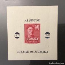 Sellos: 1947-ESPAÑA EDIFIL 1016FS ZULOAGA FANTASIA SIN DENTAR EN HOJA BLOQUE. Lote 140139998