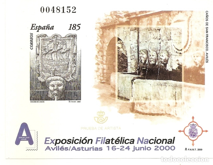 Sellos: ESPA&Ntilde;A 2000. PRUEBA OFICIAL 72 - Foto 1