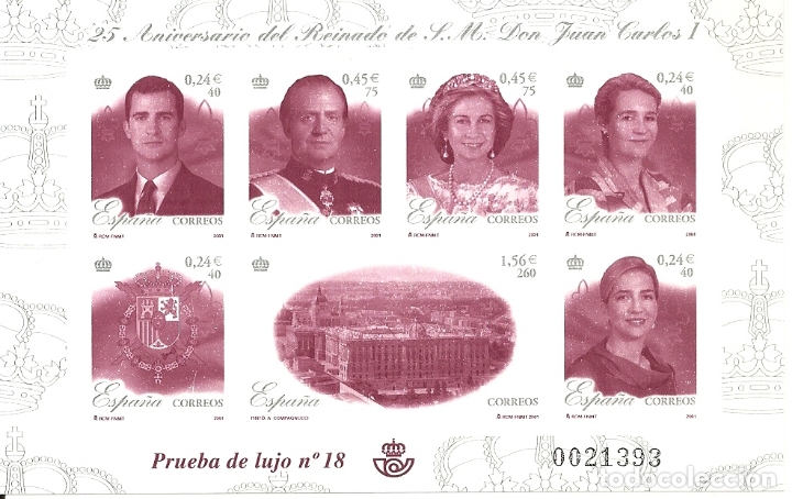 Sellos: ESPA&Ntilde;A 2001. PRUEBA OFICIAL 76 - Foto 1