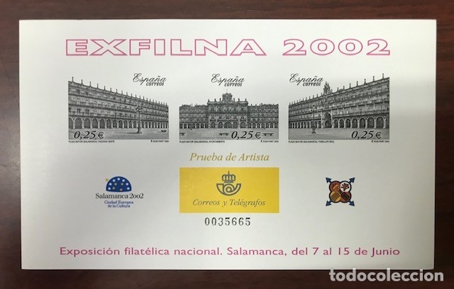 Sellos: HOJA PRUEBA EXFILNA 2002 - Foto 1