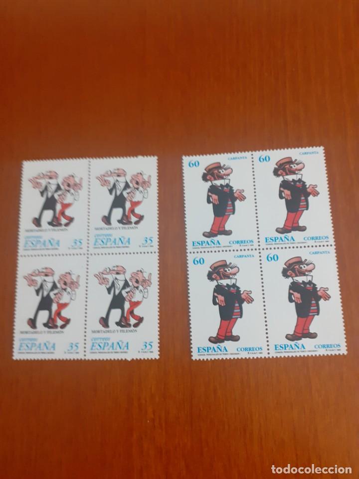 Sellos: lote de 7 minipliegos de 4 sellos nuevos de personajes de comics - Foto 3 - 204241292