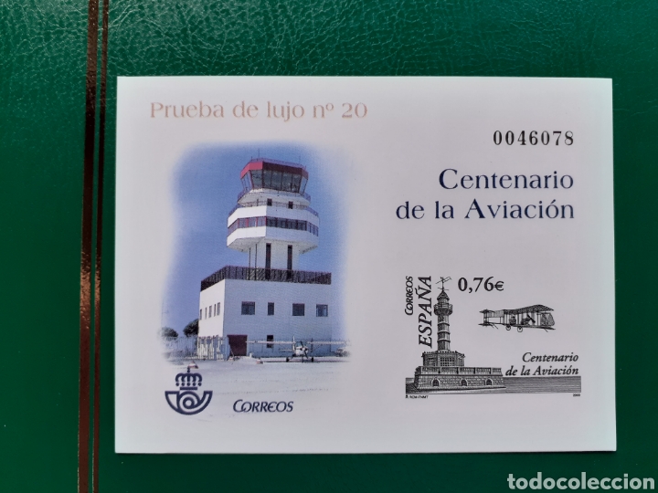 Sellos: Prueba de lujo n&uacute;mero 20 centenario de la aviaci&oacute;n - Foto 1