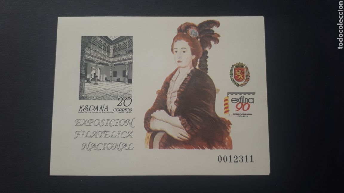 Sellos: Prueba EXFILNA 90 ZARAGOZA - Foto 1