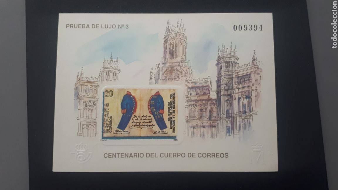 Sellos: Prueba de Lujo 3. Centenario del Cuerpo de Correos - Foto 1