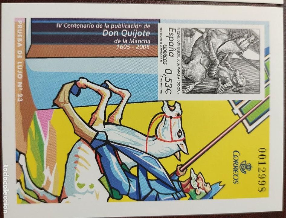 Sellos: Espa&ntilde;a Pruebas Lujo El Quijote 2005 V Centenario - Foto 3
