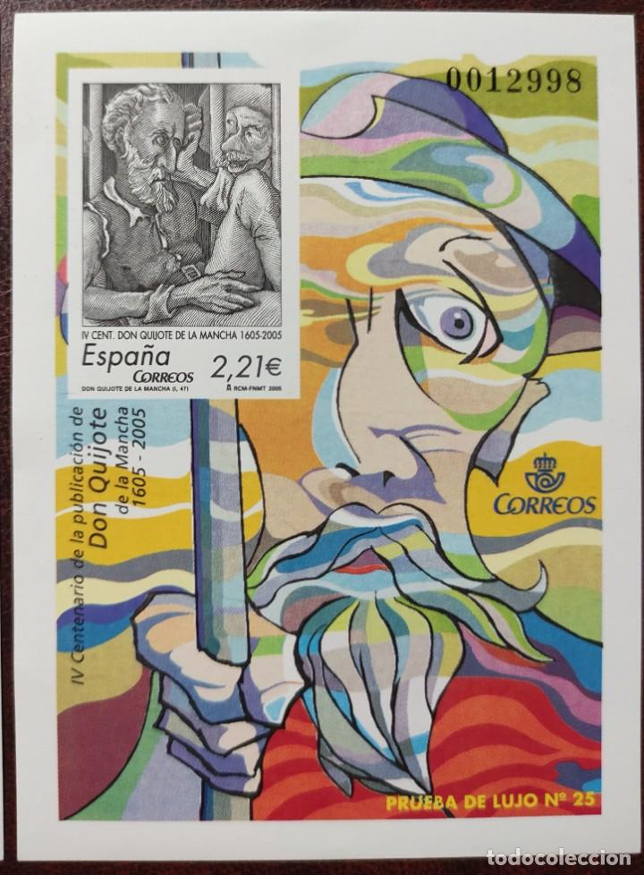 Sellos: Espa&ntilde;a Pruebas Lujo El Quijote 2005 V Centenario - Foto 5