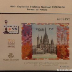 Timbres: 1998-ESPAÑA-PRUEBAS OFICIALES-PRUEBAS SIN DENTAR-Nº66-EXFILNA 98-BARCELONA. Lote 312324863