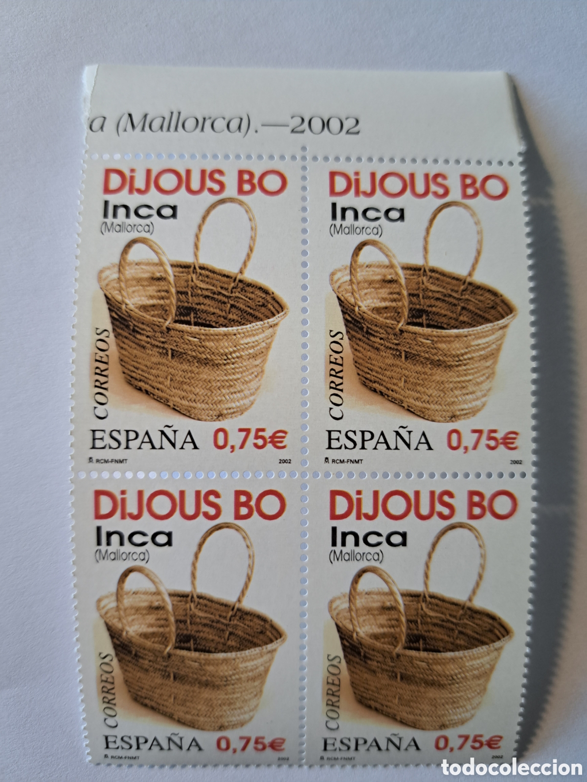 Sellos: Bloque (4) Dijous Bo Inca 2002 - Foto 1