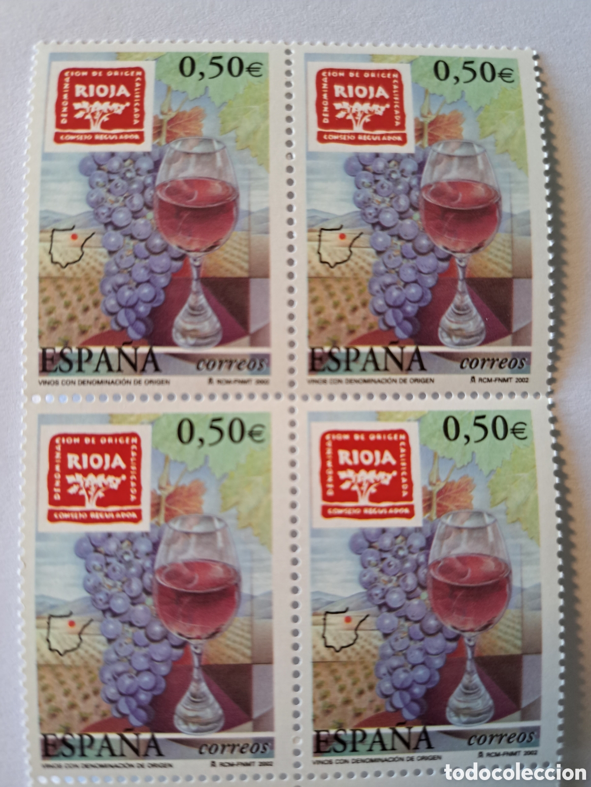 Sellos: Bloque (4) Rioja 2002 - Foto 1