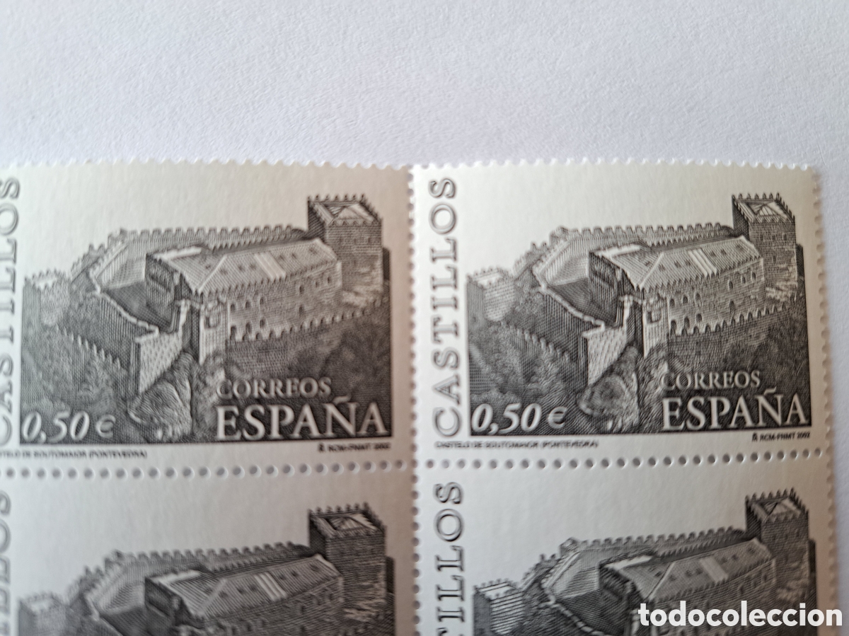 Sellos: Bloque (4) Castillo de Soutomaior 2002 - Foto 2