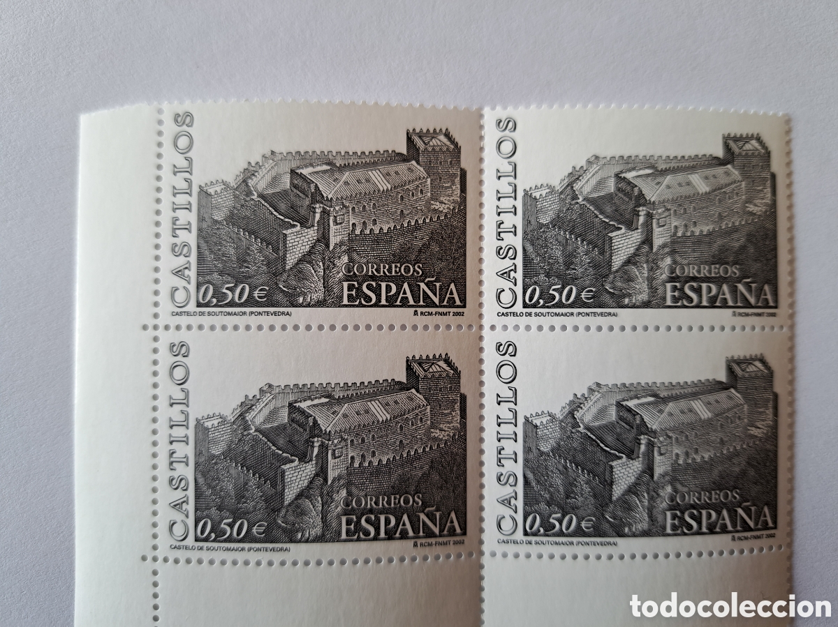 Sellos: Bloque (4) Castillo de Soutomaior 2002 - Foto 1