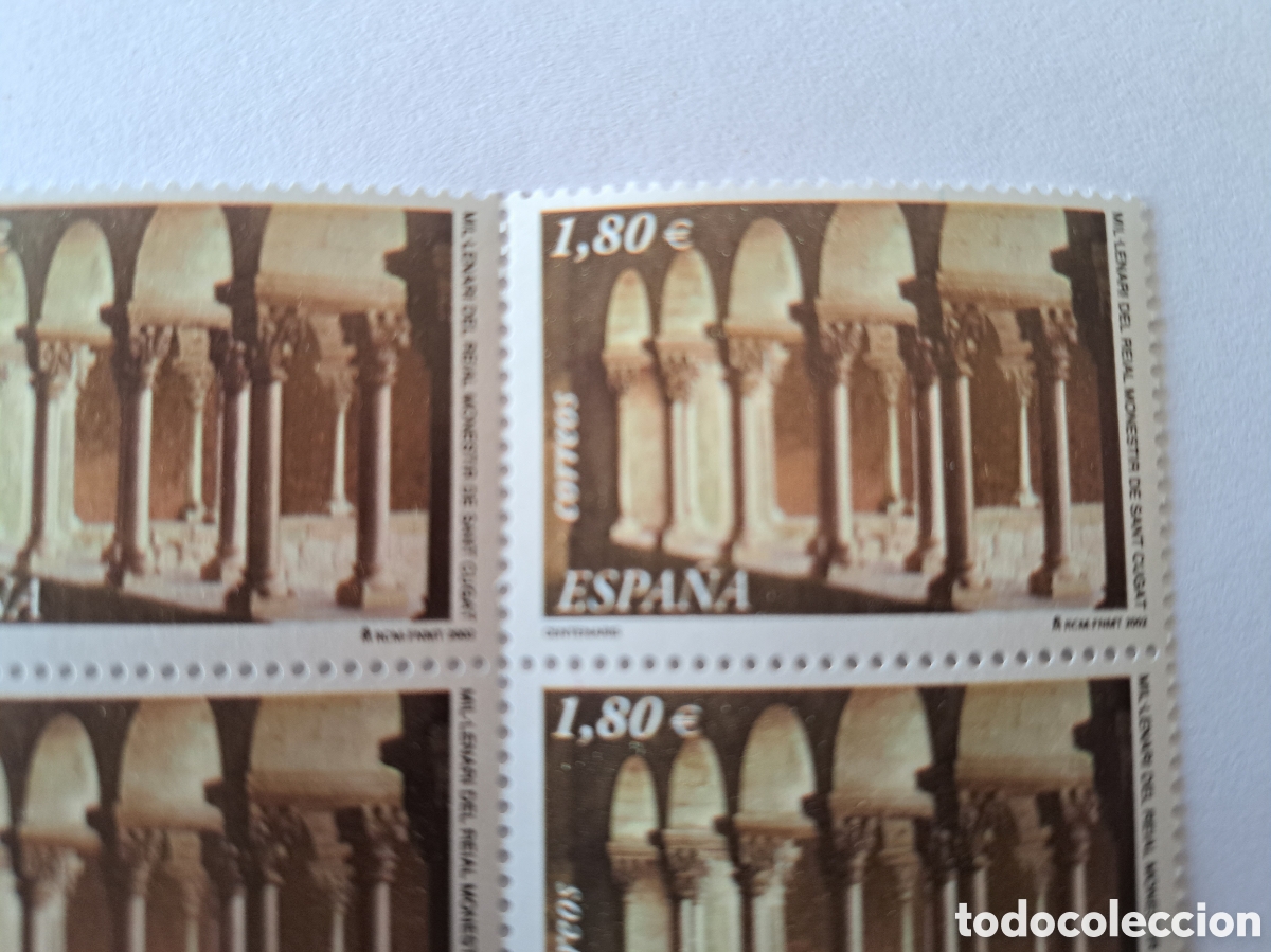 Sellos: Bloque (4) mil.lenari sant Cugat 2002 - Foto 2