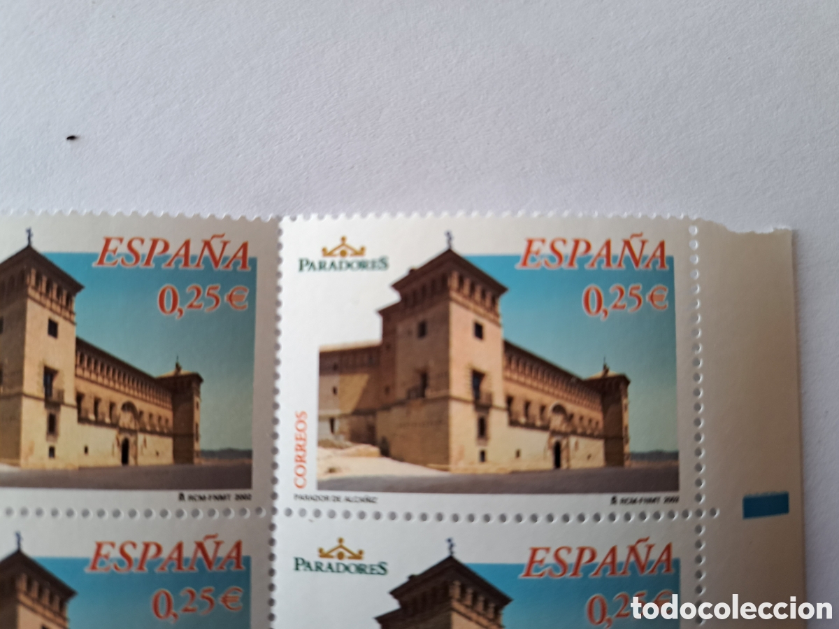 Sellos: Bloque (4) Parador de Alca&ntilde;iz 2002 - Foto 2