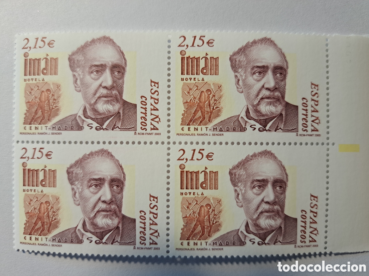Sellos: Bloque (4x2,15&euro;) Ram&oacute;n J. Sender 2003 - Foto 1