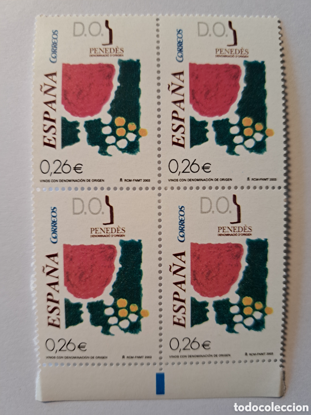 Sellos: Bloque (4) D.O. Penedes 2003 - Foto 1