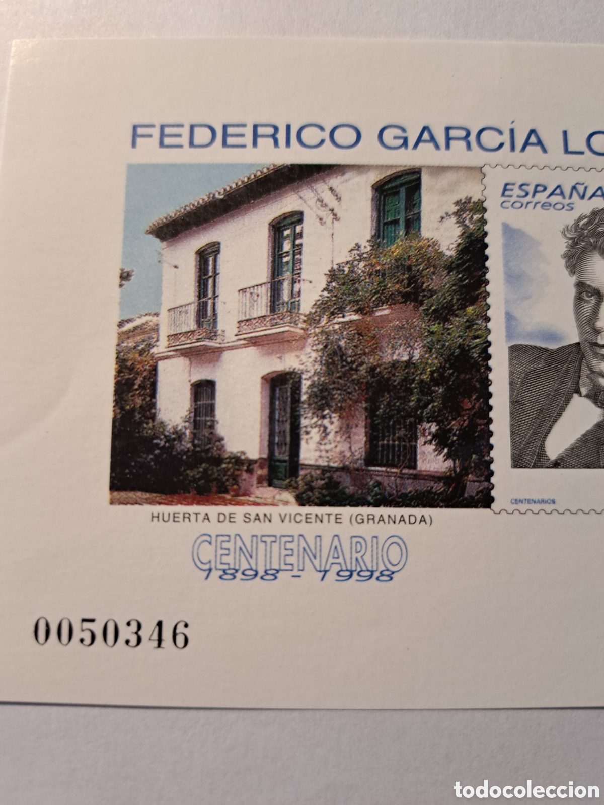 Sellos: Prueba centenario Garc&iacute;a Lorca 1998 - Foto 3