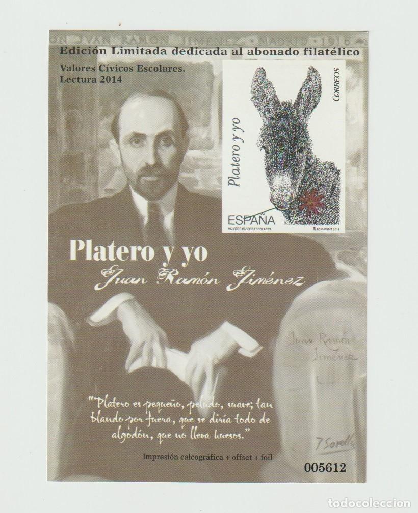 Sellos: Spain 2014 - Platero y yo Prueba de lujo mnh** - Foto 1