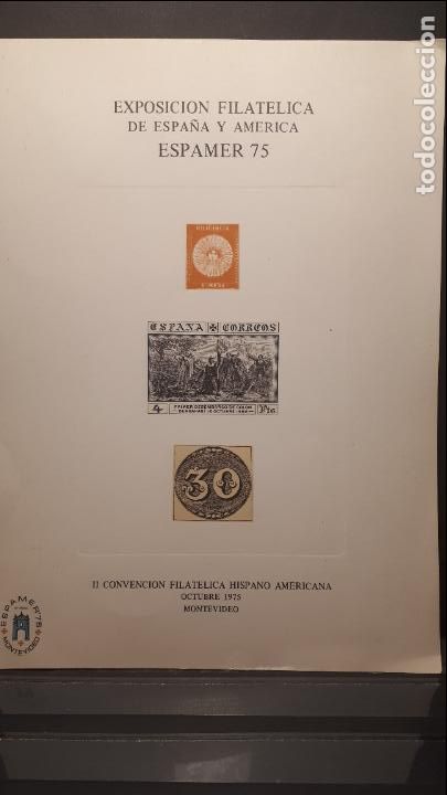 Sellos: ESPA&Ntilde;A. HOJA RECUERDO ESPAMER75 - Foto 1