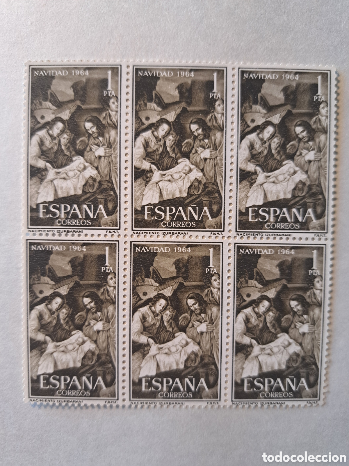 Sellos: Bloque (6) sellos Navidad 1964 - Foto 1