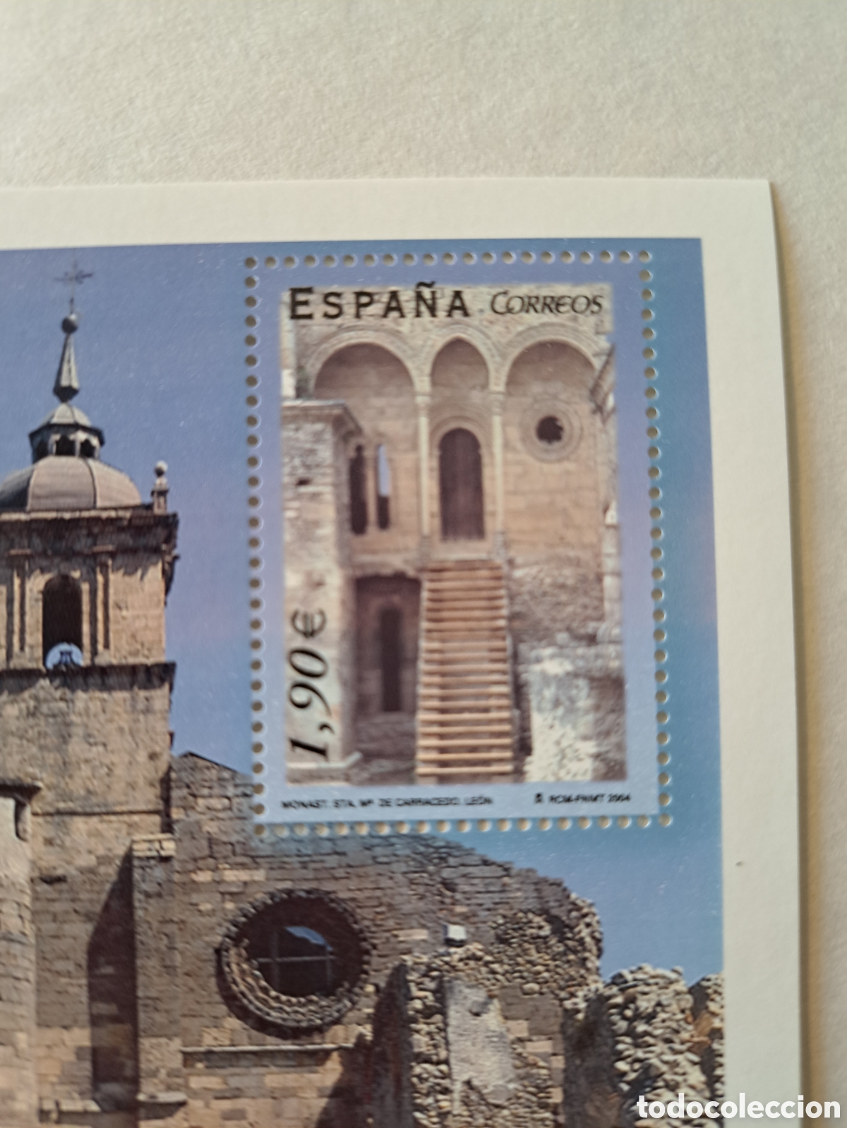 Sellos: Hoja dentada monasterio Carrecedo Le&oacute;n 2004 - Foto 2