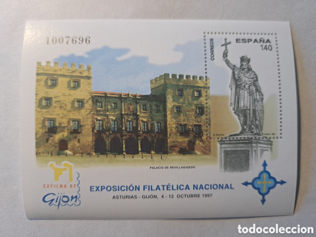 Sellos: Hola dentada Exfilna 97 Gijon - Foto 1
