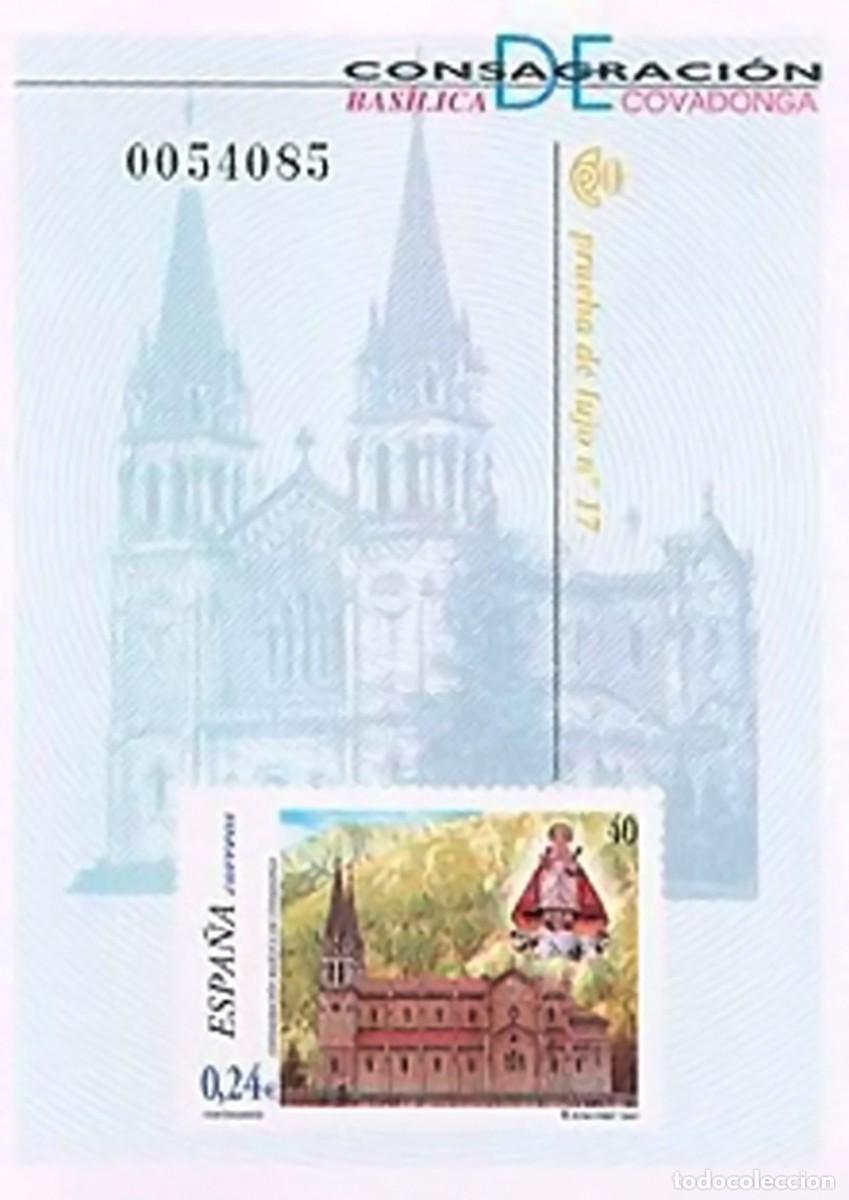 Sellos: PRUEBA DE LUJO 74 - Covadonga 2001. NUEVA - Foto 1