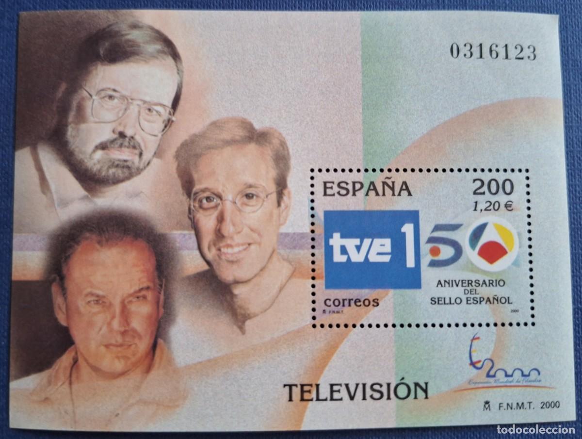 Sellos: Hoja Bloque Televisi&oacute;n - 2000 - Edifil 3764 - Foto 1
