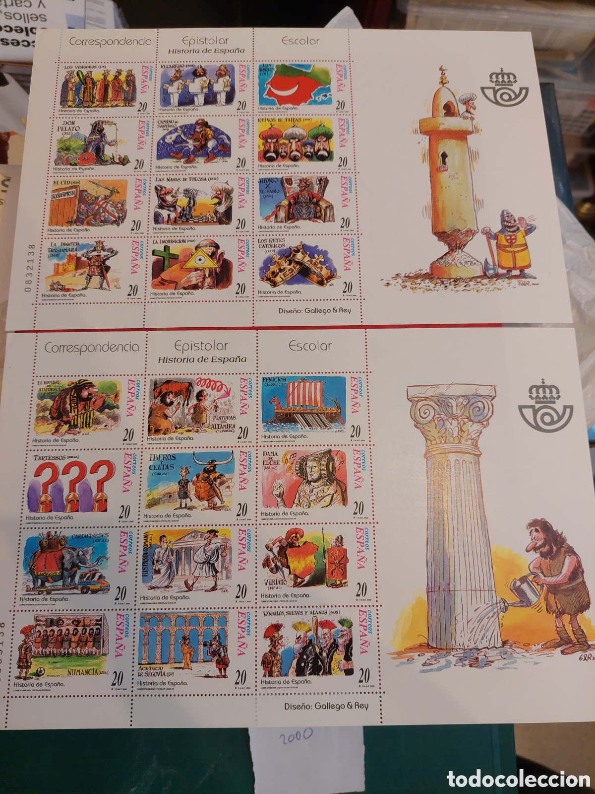 Sellos: EPISTOLAR HISTORIA DE ESPA&Ntilde;A 2000 EDIFIL - Foto 1
