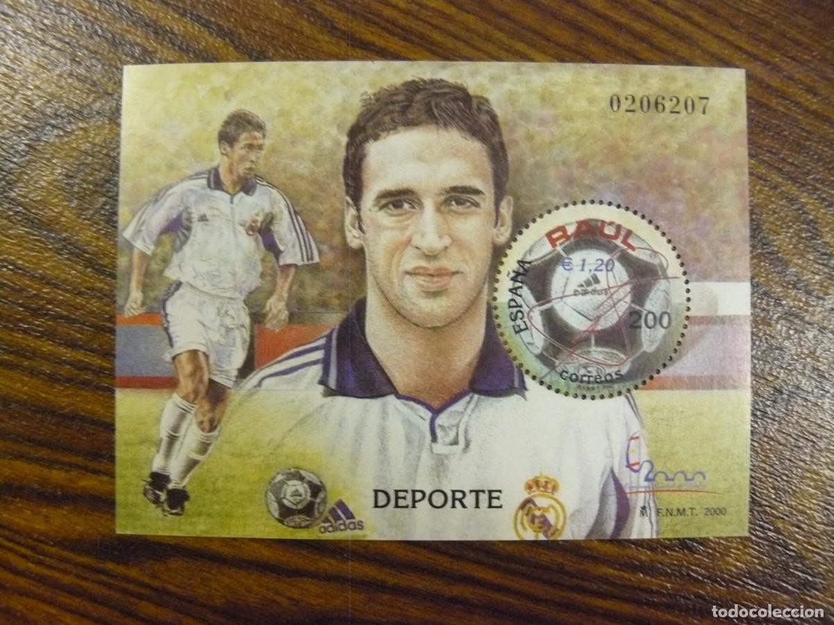 Sellos: Hoja bloque Deporte - Raul Gonzalez - Foto 1