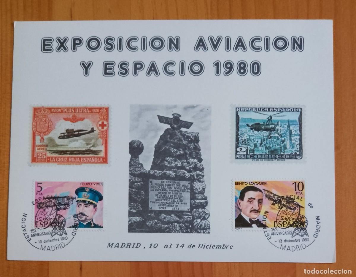 Sellos: EXPOSICI&Oacute;N AVIACI&Oacute;N Y ESPACIO 1980 - Foto 1